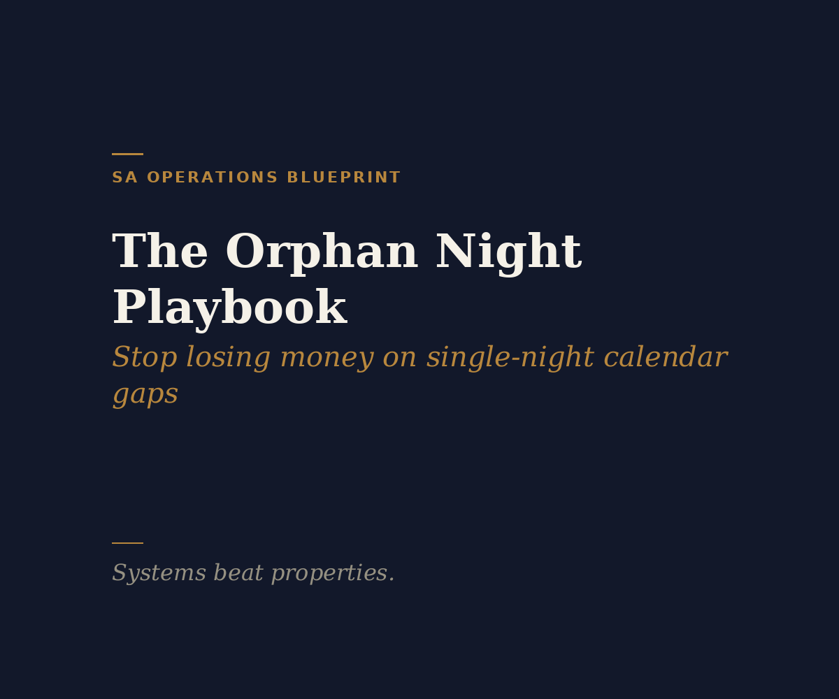 Orphan Night Playbook cover — free guide for self-managing landlords